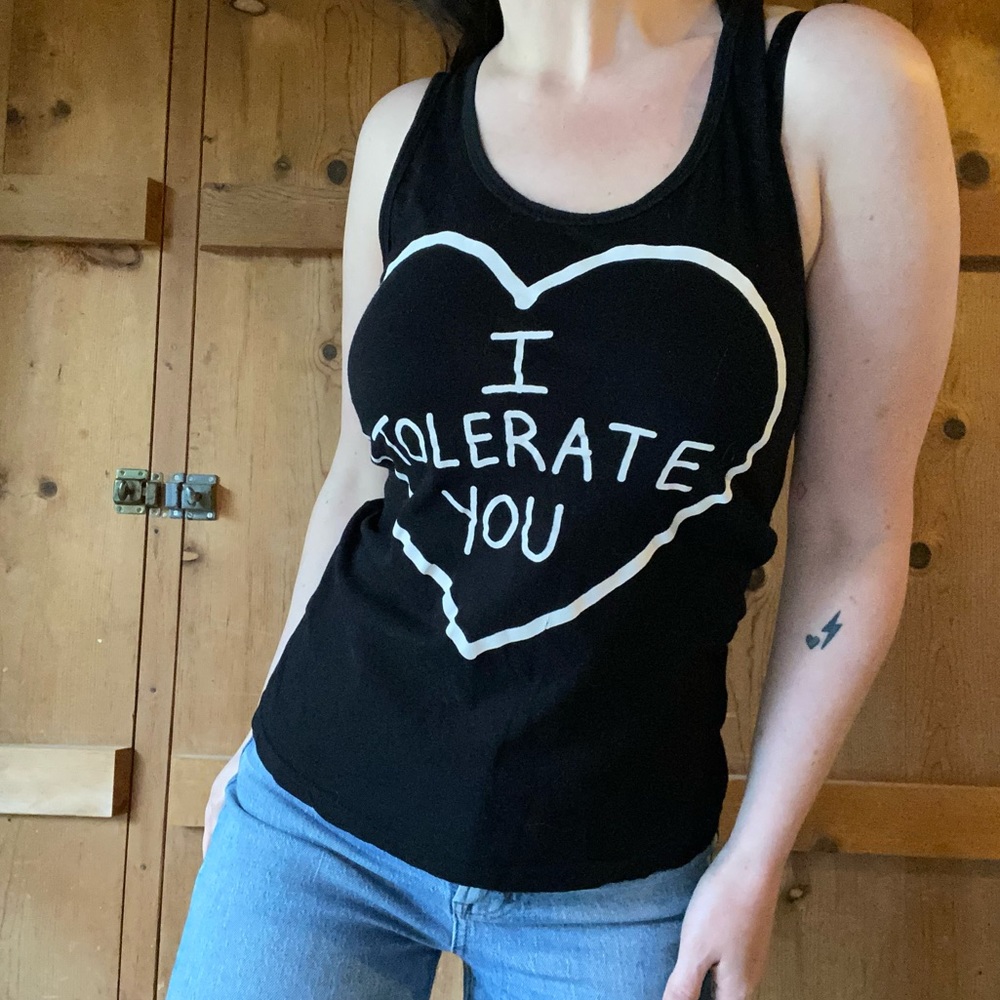Black Matter • I Tolerate You Candy Heart Racerback Tank